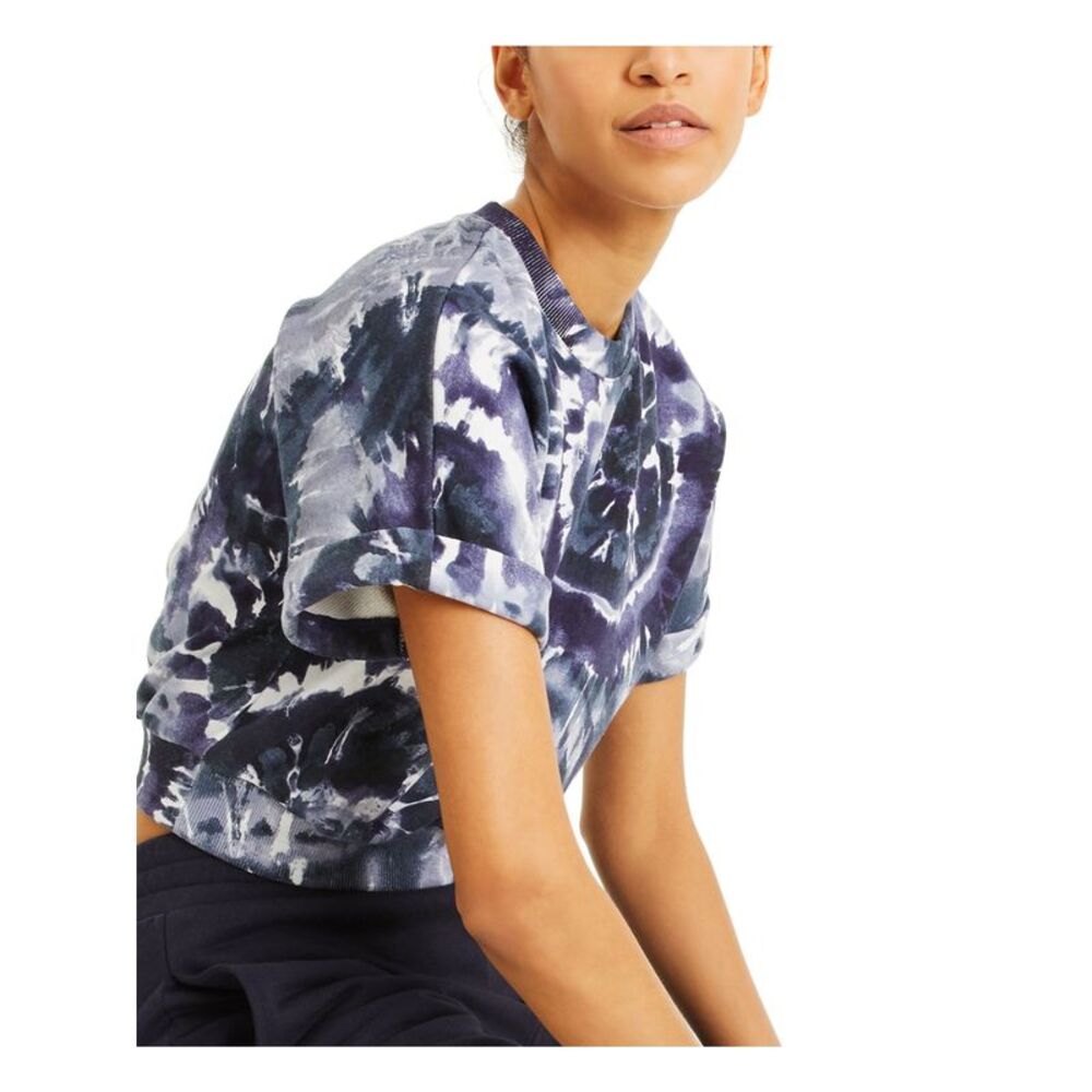 CULPOS X INC Womens Crop Top Short Sleeve Crew Neck